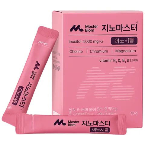 [마스터바이옴] 지노마스터 이노시톨 3g x 30포 미오이노시톨 100% 식물성 생리전 증후군 관리/ 고함량 이노시톨 4 000mg /비타민 B군 & 크롬 & 마그네슘까지/, 1개, 30회분