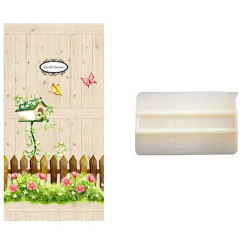 BJ그림벽지 현관문 리폼 시트지 PP81-191 + 작업 헤라 (풀 필요없음)