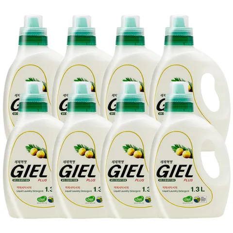 세제혁명 지엘 플러스 액상세탁세제 본품, 1.3L, 8개