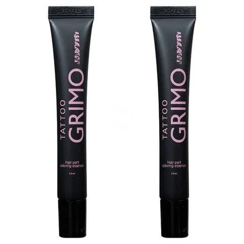[공식몰] 타투그리모 컬러링 에센스 20ml 두피 물들임 두피타투, 2개, 블랙
