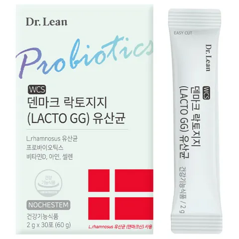 [공식] 닥터린 WCS 덴마크 락토지지 유산균 (LACTO GG 유산균/프로바이오틱스/비타민D/아연/셀렌) NOCHESTEM, 60g, 3개