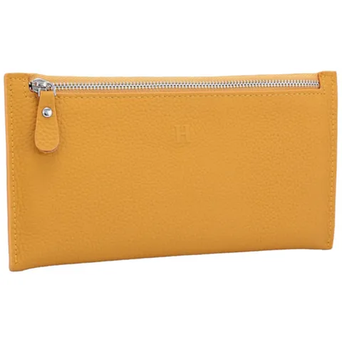 신원 소가죽 얇은 카드 핸드폰 골프 지폐 장지갑 동전 지퍼 파우치 가죽지갑