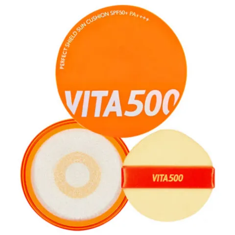 광동 비타500 퍼펙트쉴드 무기자차 쿨링 빅 선쿠션, 1개