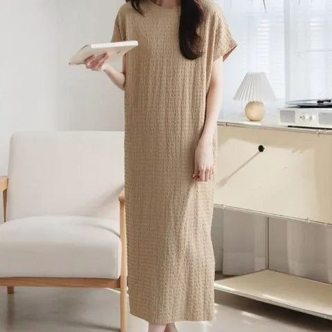 데일리 루즈핏 시어서커 롱원피스