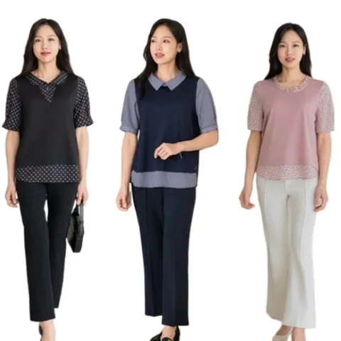 마담4060 썸머 레이어드블라우스 3종