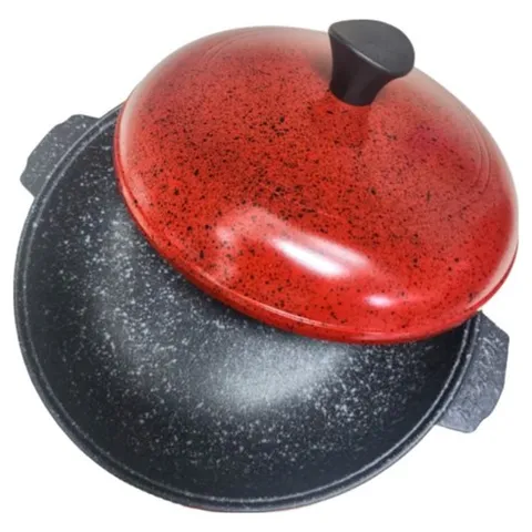 원효 요술팬 고구마냄비 물이 필요없는 직화 군고구마팬 군고구마냄비 26cm 28cm 30cm무수분냄비, 26cm빨간뚜껑, 1개