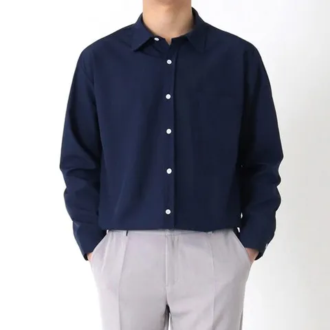 [당일출고] 구김없는 링클프리 오버핏 스판 셔츠 남방 남자 긴팔 와이셔츠 정장셔츠 무지 흰색 검정 빅사이즈 ZZBSH013