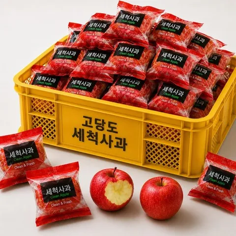 하루50박스 산지직송 고당도 껍질째먹는 세척사과 씻어나온 꿀사과, 1개, 2kg