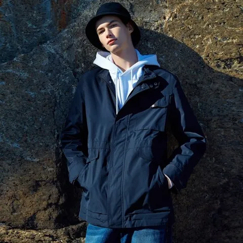 비커즈 남성 하이넥 웨더 자켓 사파리자켓 봄자켓