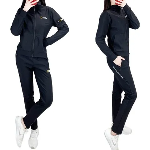 내셔널지오그래픽 벤츄리 일자바지 집업 트레이닝 세트 봄신상 남녀공용 캐주얼 산책 런닝 데일리룩