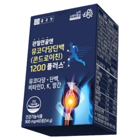 [선물세트] 종근당 뮤코다당단백 콘드로이친 1200 + 쇼핑백 / 소연골 비타민D 뼈건강 비타민K, 1세트, 180정