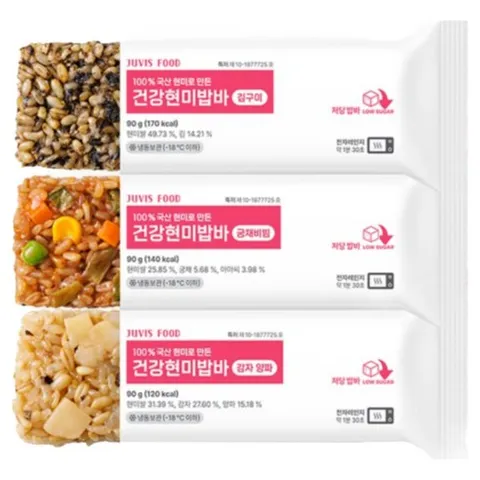 [쥬비스] 건강현미밥바 오리지날 56개 (12맛 + 랜덤2개 x 4세트), 12맛 + 랜덤2개 x 4세트(총56개), 90g