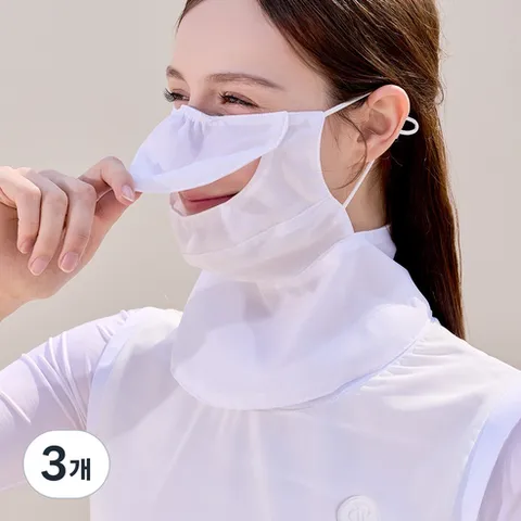 베일리화이트 여성 골프 마스크 UV 자외선 차단 여름용 스포츠 등산 자전거 테니스, 오픈 화이트, 3개