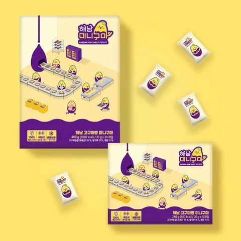 해남 고구마빵 미니구마, 24개, 20g