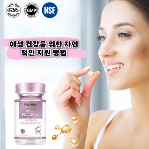 [고함량 사슴태반]Mcvisn 여성 갱년기 호르몬 영양제 갱년기 영양제 호르몬 영양제 태반 영양제 종합 영양제 프리미엄 선물, 4개, 60정