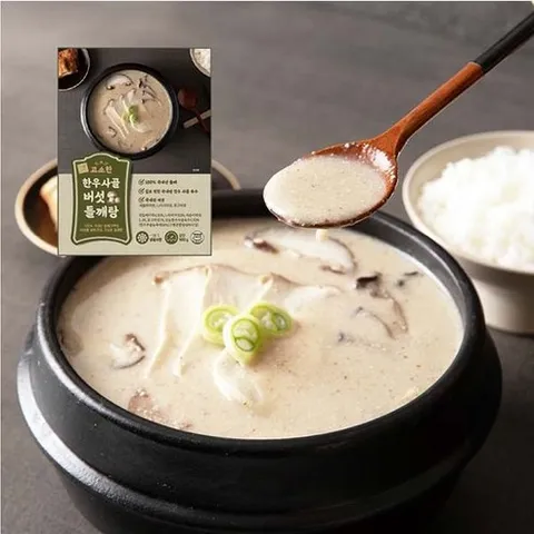 일품일미 한우 사골 버섯 들깨탕 국내산 들깨 100% 500g(1~2인분), 500g, 5개