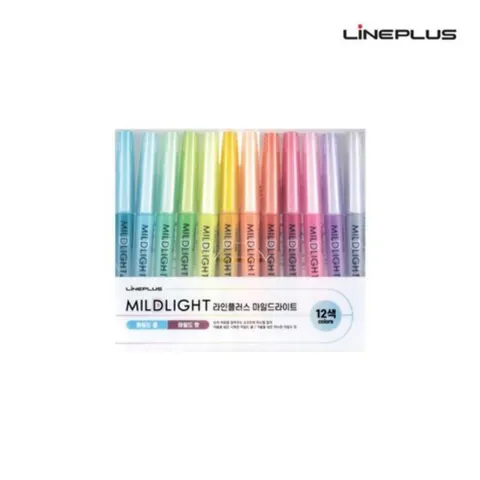 문구 라이너 사무용품 필기도구 라이나생명 라인 MILDLIGHT 형광펜 세트 마일드라이트 12색, 본상품선택, 본상품선택, 상세페이지 참조