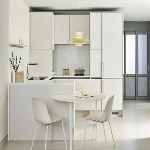 한샘싱크대 밀란 100 무드베이지 키친주방, 일자형 부엌