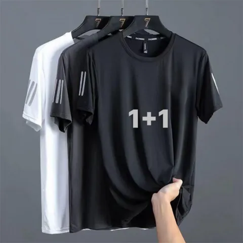 2장세트 남성 쿨링 기능성 라운드 반팔 티셔츠 시원소재 반팔 남성 티셔츠 매쉬소재 운동 반팔티 가성비 갑 스포츠웨어