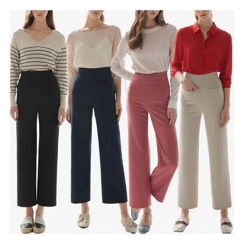 [도티] 여성 쫀쫀 세미와이드 팬츠(PIWW)