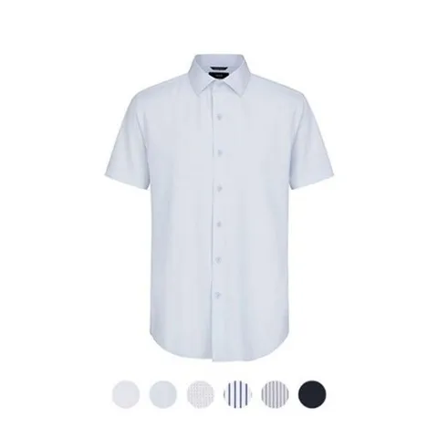 앤드지 남성 캐주얼셔츠 스트레치 반팔 드레스 셔츠_BZD5WD1251 스트라이프 코튼 셔츠