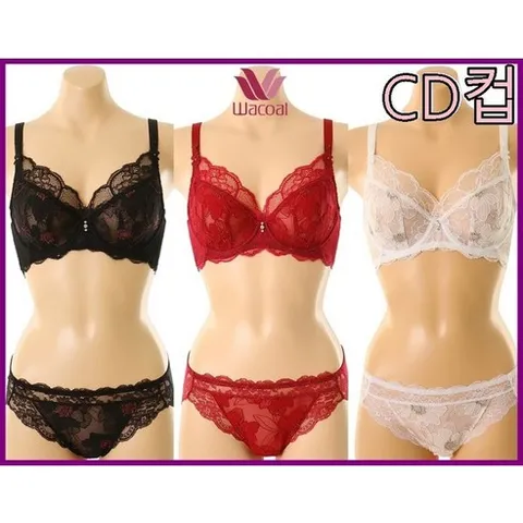 [백화점] 신영와코루 와코루 겉옷표시없는 풀컵홑겹브라+레이스팬티세트 0423 126742