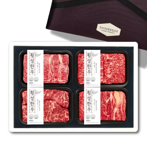 [백화점매장출고] 온세담 [9/30일 오전9시 결제건까지 명절전배송]횡성한우 명품로스구이 1등급세트1.6kg(꽃등심/채끝등심/갈비살/부채살 각400g)_신세계보냉가방, [백화점매장출고] 온세담 [9/30일 오전9시 결제건까