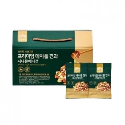 [오하루] 메이플 견과 시나몬 에디션 자연가득 선물세트 500g (20g x 25입) 1개