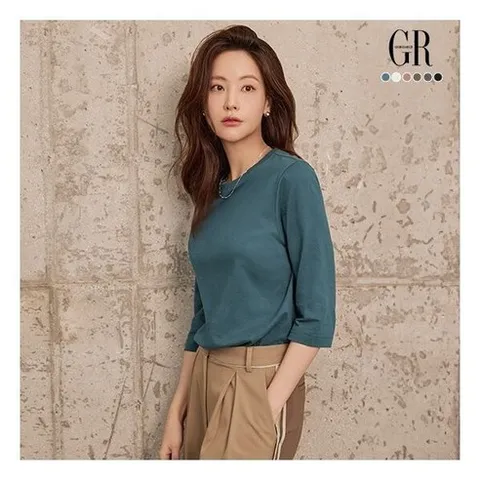 조르쥬 레쉬 25FW 퓨어코튼100 7부 티블라우스 6종 874783 936109