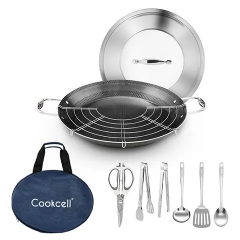 쿡셀 인덕션 7세대 세라믹 블랙에디션 멀티팬 세트 10개