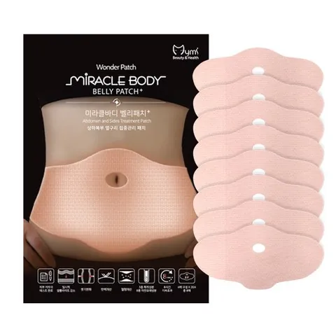 본사공구/ 마이미 미라클바디 벨리패치[5대임상+특허성분+특허공법]남녀공용/뱃살쏙쏙(특가+후기검증)복부전용 라인관리 셀룰라이트관리 붓기완화 탄력개선 혈행개선 바디슬리밍 뱃살관리, 8매입, 1세트