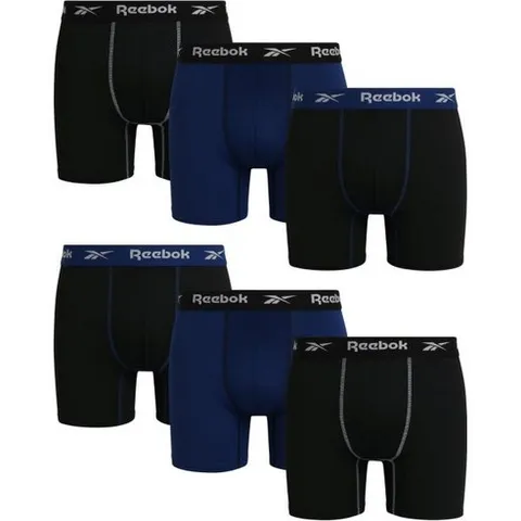 리복 드로즈 박서 팬티 남성 복서 브리프 - 컨투어 파우치 포함 6팩 운동복서 퍼포먼스 속옷 남성용 (사이즈 S-XL) 1249494