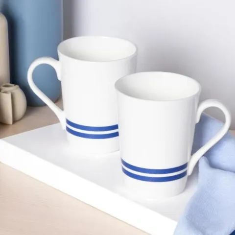 찻잔 커피잔 라이너 라이나생명 라인 머그컵 어바웃 본차이나 2개, 본상품