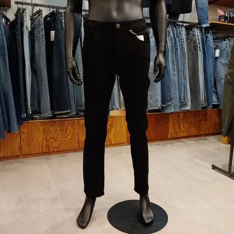 닉스 2022 여름 가볍고 시원한 남자 쿨라이트 히든밴딩 블랙 일자 스판 청바지