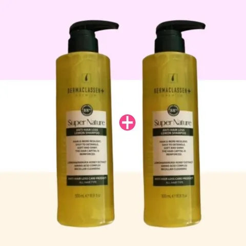[더마클라센] 레몬 탈모샴푸 500ml 슈퍼 네이처 안티 헤어 로스 탈모 두피진정샴푸 2개, 1L, 1개, 1개입