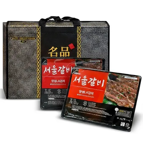 [피에이미트마켓] 서울갈비 소양념LA갈비 2.4kg 선물세트 (1.2kgx2개) 받는분이 만족하시는 추천! 인기선물세트, 1.2kg, 2개