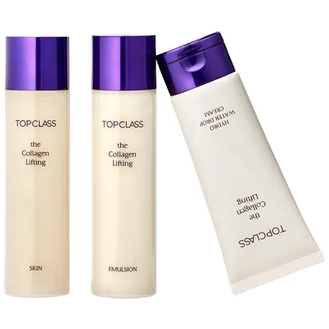 참존 탑클래스 더 콜라겐 리프팅 기초 3종세트 스킨+에멀전+워터드롭 크림, 1세트