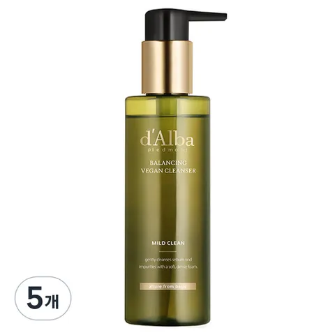 [비건뷰티] 달바 마일드 스킨 밸런싱 비건 클렌저, 200ml, 5개