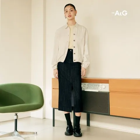 더엣지 [론칭가79 900원] 텐션 데님 스커트 1979965