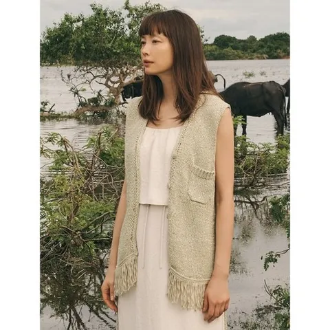 G Studio 프린지 니트베스트 733335