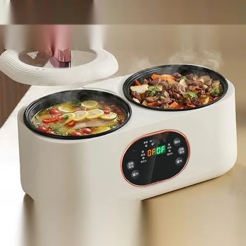 [4인 가족 저당밥솥] 4L 당질저감 전기밥솥 가정용 자동 밥솥, 2. 증기 바구니 포함 단일 내솥