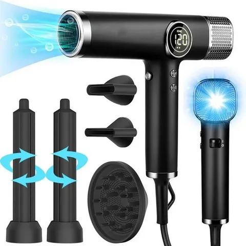 올인원 전문가용 살롱 헤어 드라이어 고속 블 에어랩 스타일러 도구, B. 미국, 3. with 5 accessories, 1개