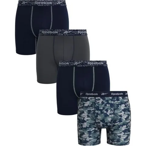 남자 드로즈 팬티 언더웨어 리복 남성 복서 브리프 - 4팩 퀵 드라이 모이스처 위킹 퍼포먼스 속옷 신축성 소프트 남성용 S-XL 896170