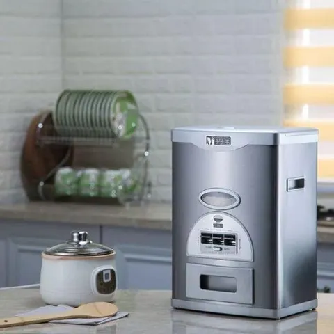 진공 쌀냉장고 밀폐쌀통 기계 잡곡 일본 주방용 저장소 25kg, 은색 10kg 31x22x43 대관미공, 1개