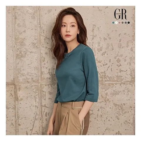 조르쥬 레쉬 25FW 퓨어코튼100 7부 티블라우스 6종 956182