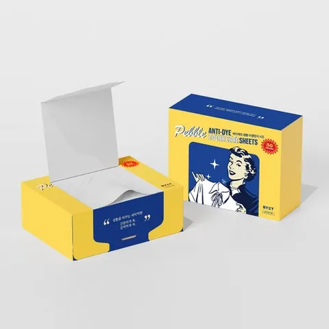 페블 이염방지시트 100매입 형광증백제 미세먼지흡착 세탁티슈, 2개