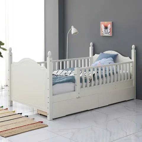 리퍼 아르미 원목 주니어 슈퍼싱글 침대 프레임 국내생산 핑크 화이트