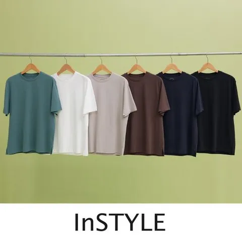 인스타일오가닉반팔티셔츠 [인스타일] 남성 오가닉반팔 티셔츠6종