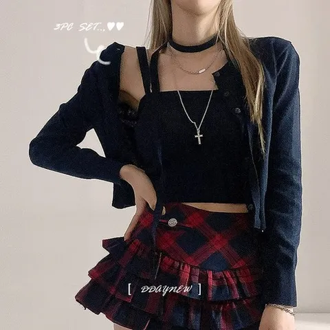 [디데이뉴] *3pc세트가격 여름까지쭉* 나시+가디건+머플러 여름 간절기 heart 단추 니트 아우터 8color