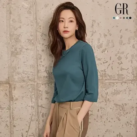 조르쥬레쉬 (25FW) 퓨어코튼100 7부 티블라우스 6종